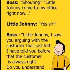 Boss Shouting To The Little Johnny.