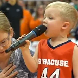 Brave Toddler Wows 6,000 with National Anthem Performance