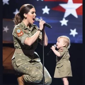 This couple performs the most famous 90s hit. The audience stands and applauds.