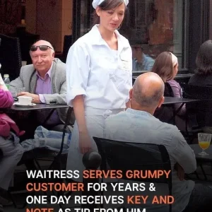 Waitress Serves Grumpy Pensioner for Years, One Day He Leaves Keys to His Home as Tip
