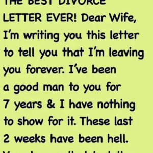 Wife receives a divorce letter from husband