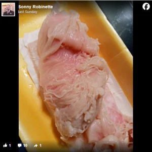 Mom shares disgusting photo of chicken breast that shreds into spaghetti