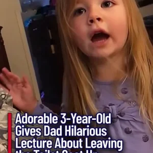 Adorable 3-Year-Old Gives Dad Hilarious Lecture About Leaving the Toilet Seat Up