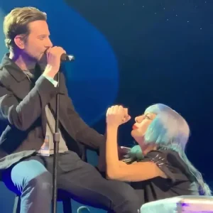 An unexpected performer joined Lady Gaga onstage.