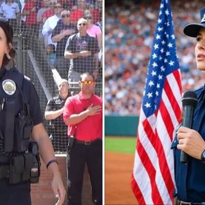 Officer Tanya Keplinger’s stuns the stadium with her National Anthem performance