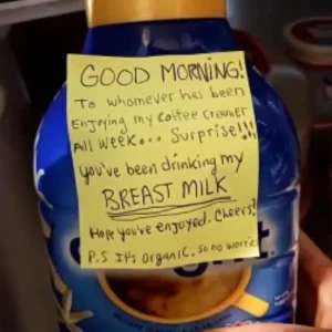 Woman Got Tired Of Coworkers Stealing Her Creamer, So She Left Behind This Note That Sparked Outrage