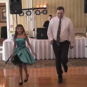 A Girl Calls Her Awkward Dad To The Dance Floor, And Then He Steals The Show