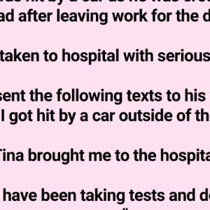 This man is run over by a car and texts his wife.